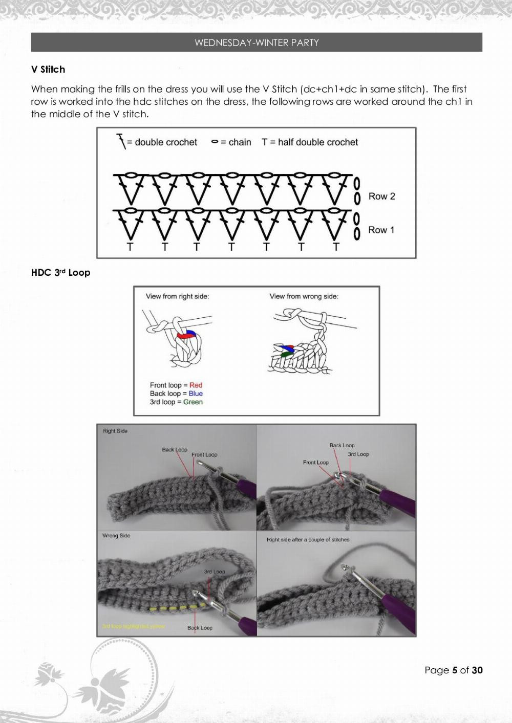 odd dolli WEDNESDAY-WINTER PARTY crochet pattern