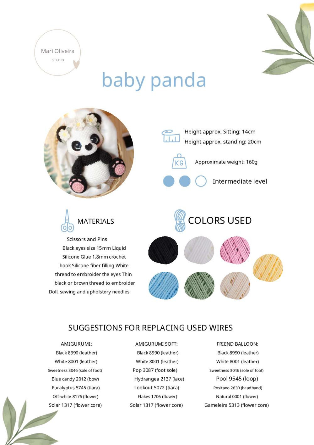 Panda Baby crochet pattern