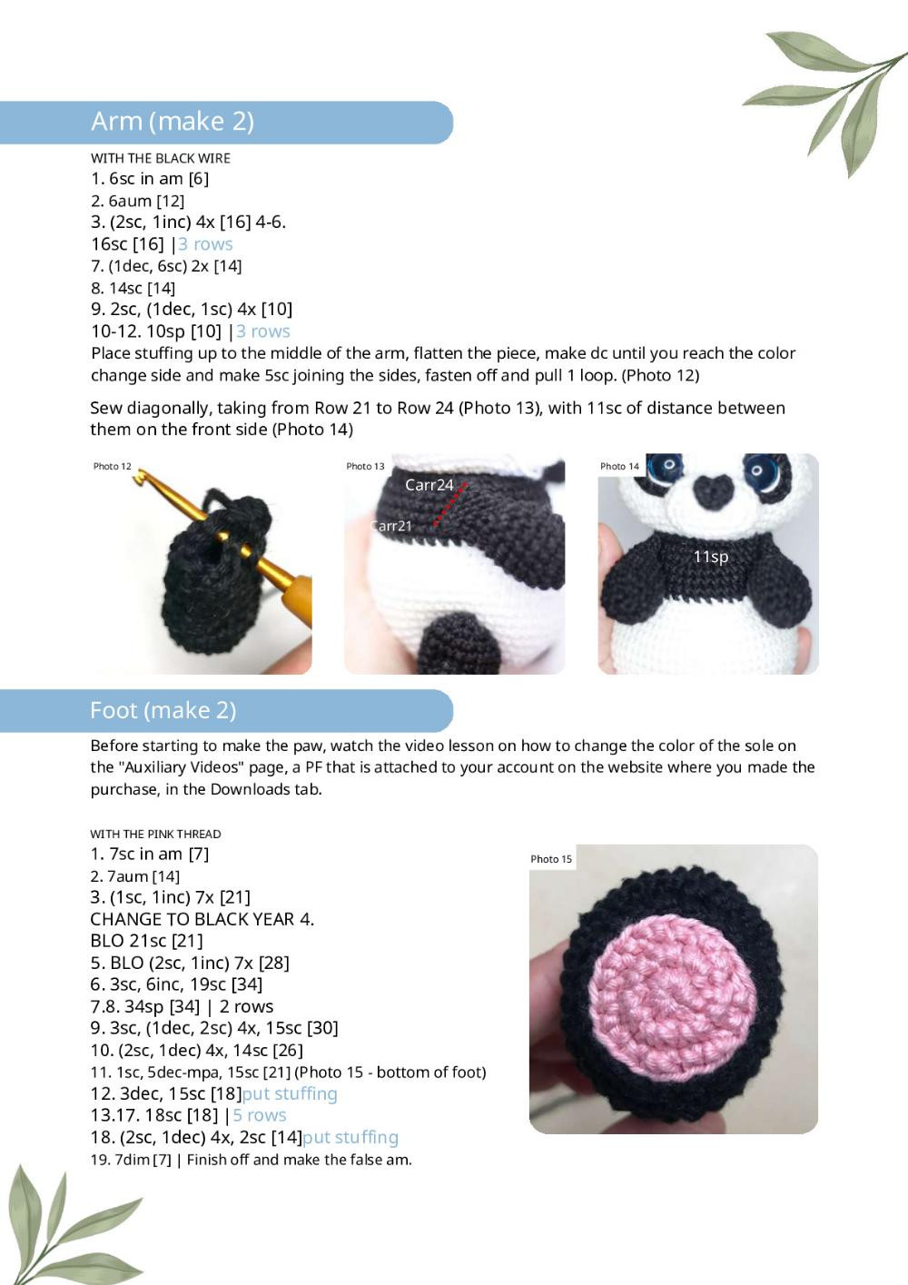 Panda Baby crochet pattern