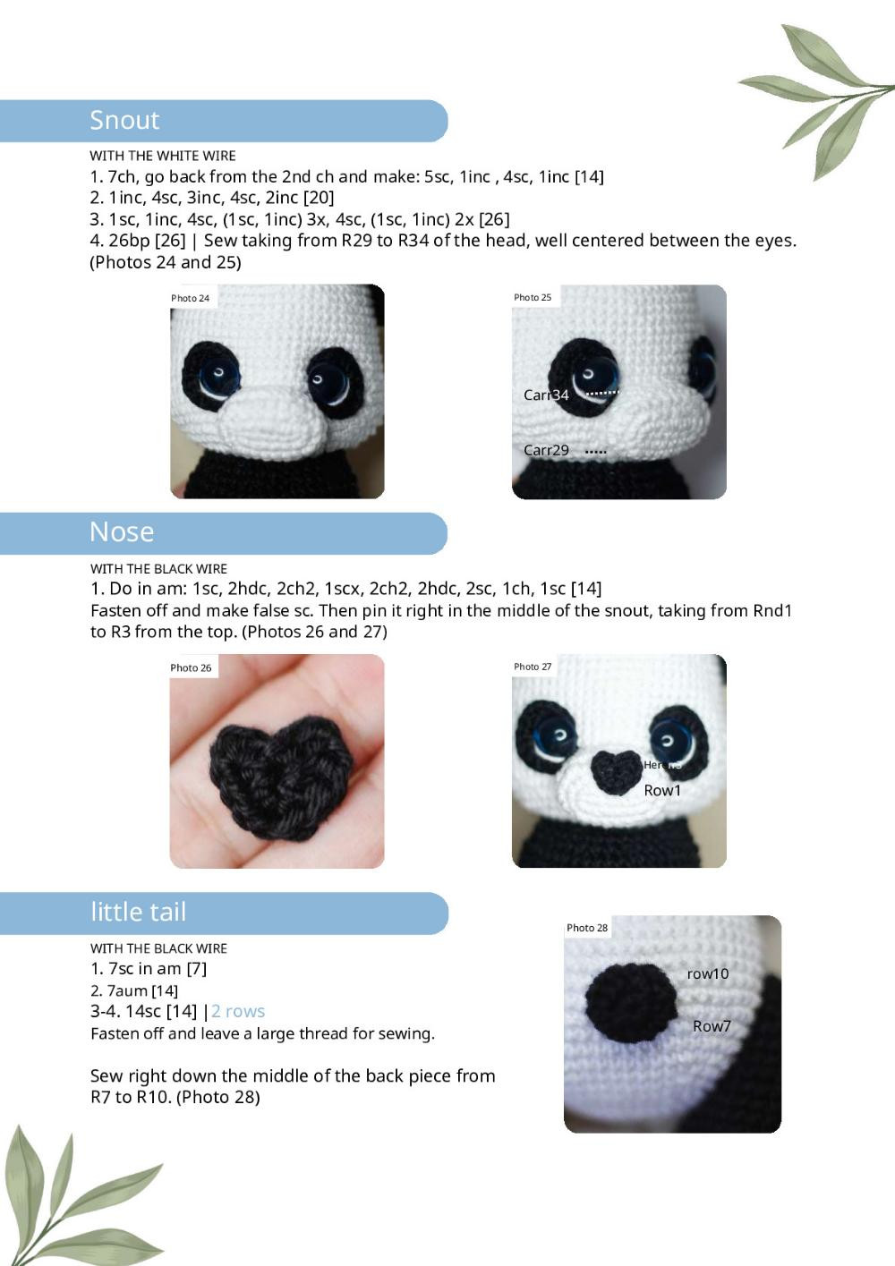 Panda Baby crochet pattern