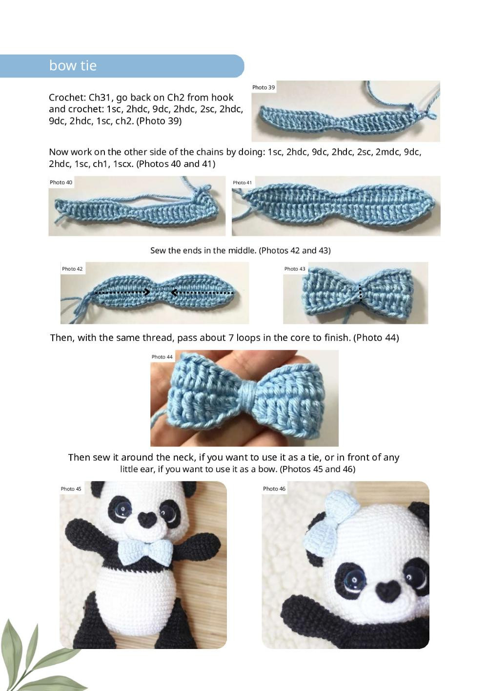 Panda Baby crochet pattern