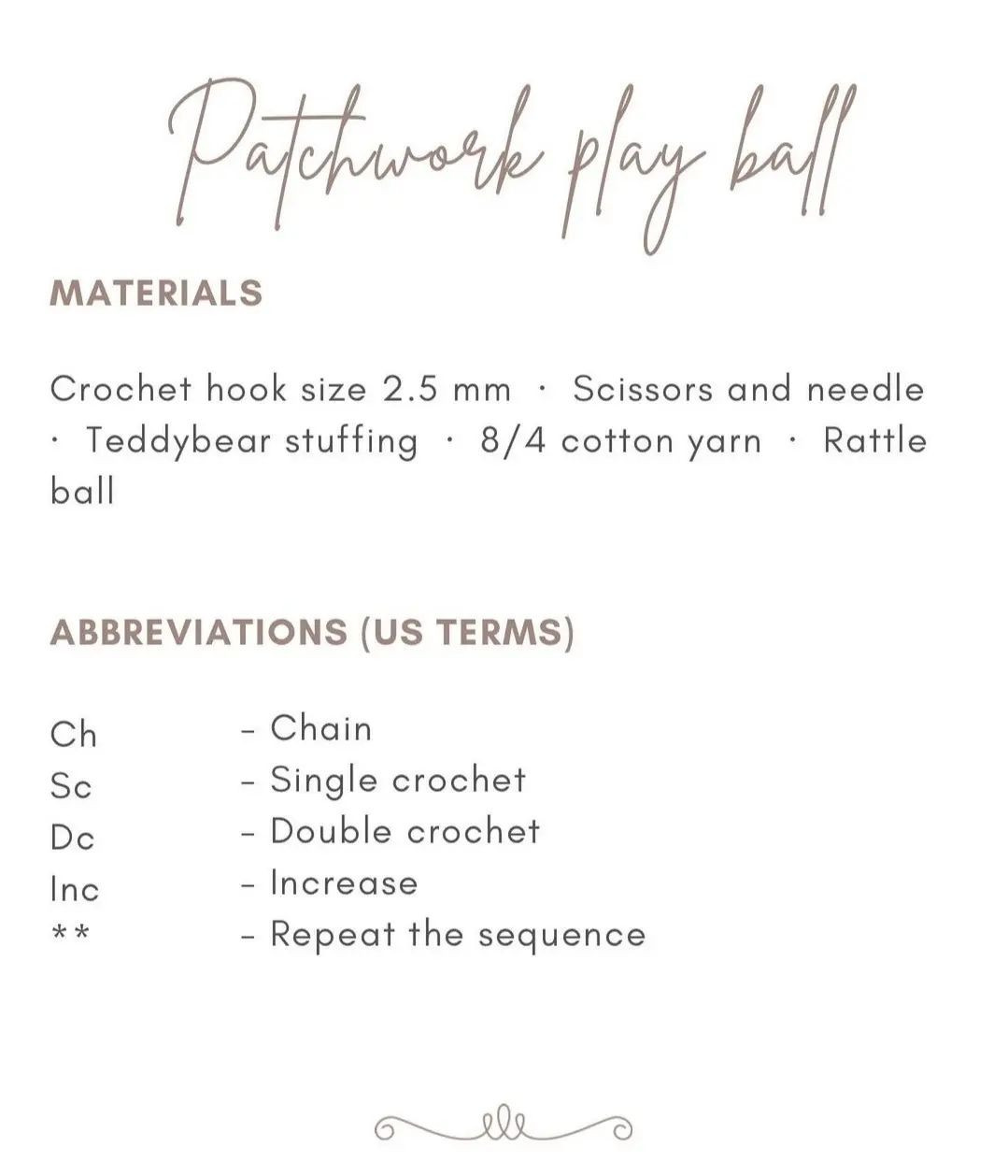 patchwork play ball crochet pattern