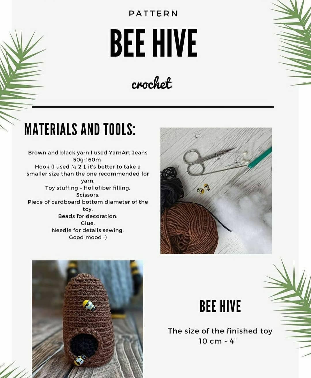 pattern bee hive crochet