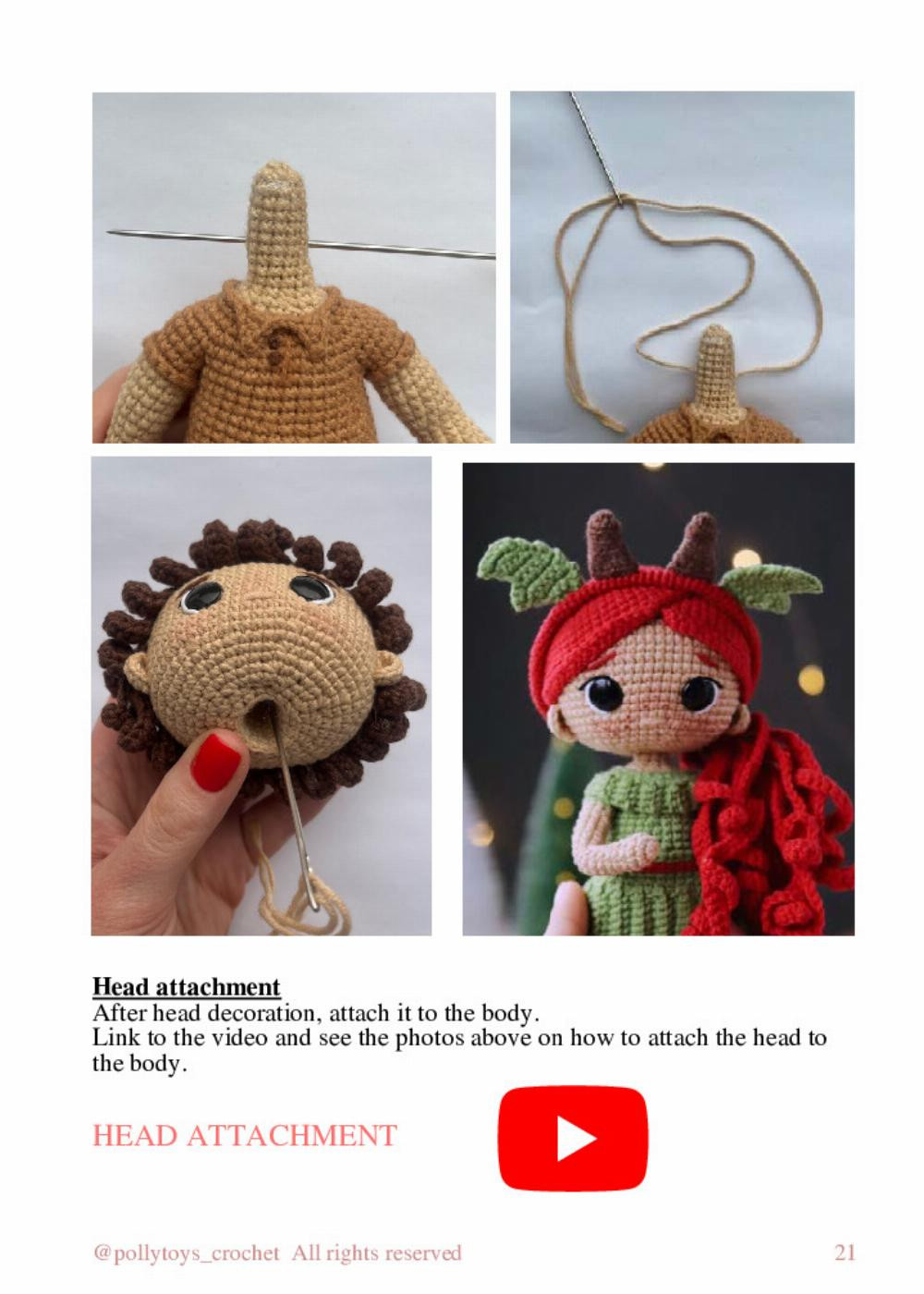 PATTERN CROCHET DOLL DRAGON GIRL