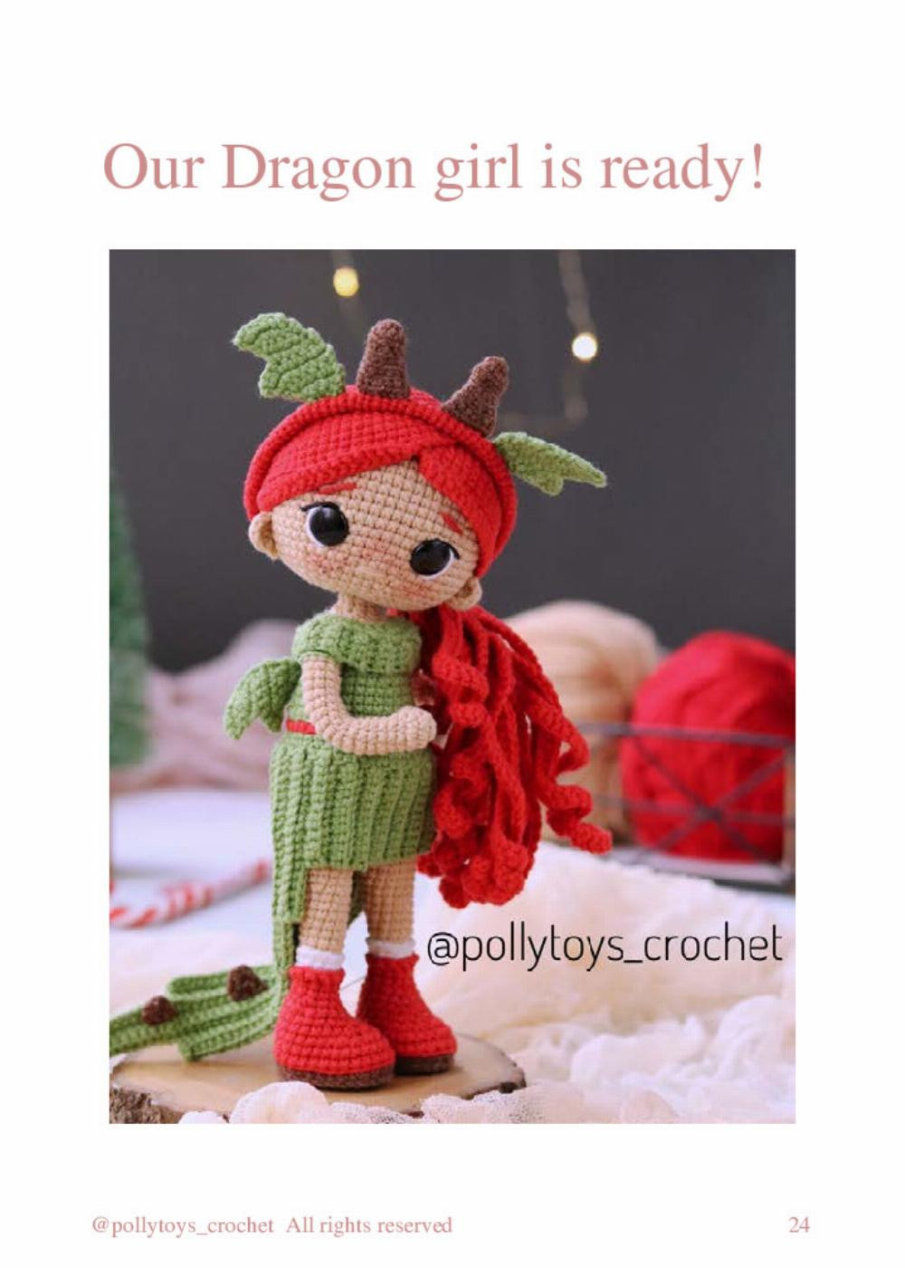 PATTERN CROCHET DOLL DRAGON GIRL