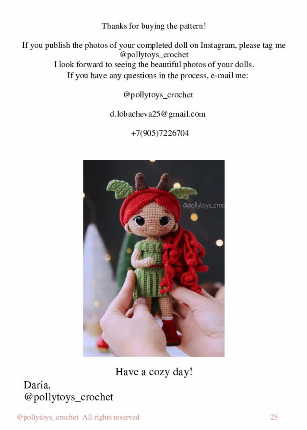 PATTERN CROCHET DOLL DRAGON GIRL