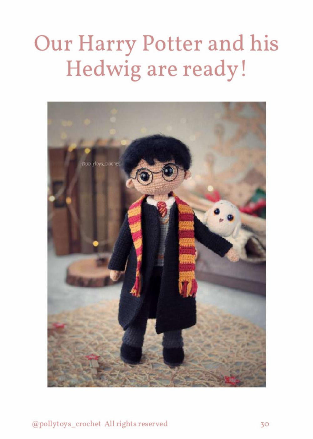 PATTERN CROCHET DOLL HARRY POTTER AND HEDWIG