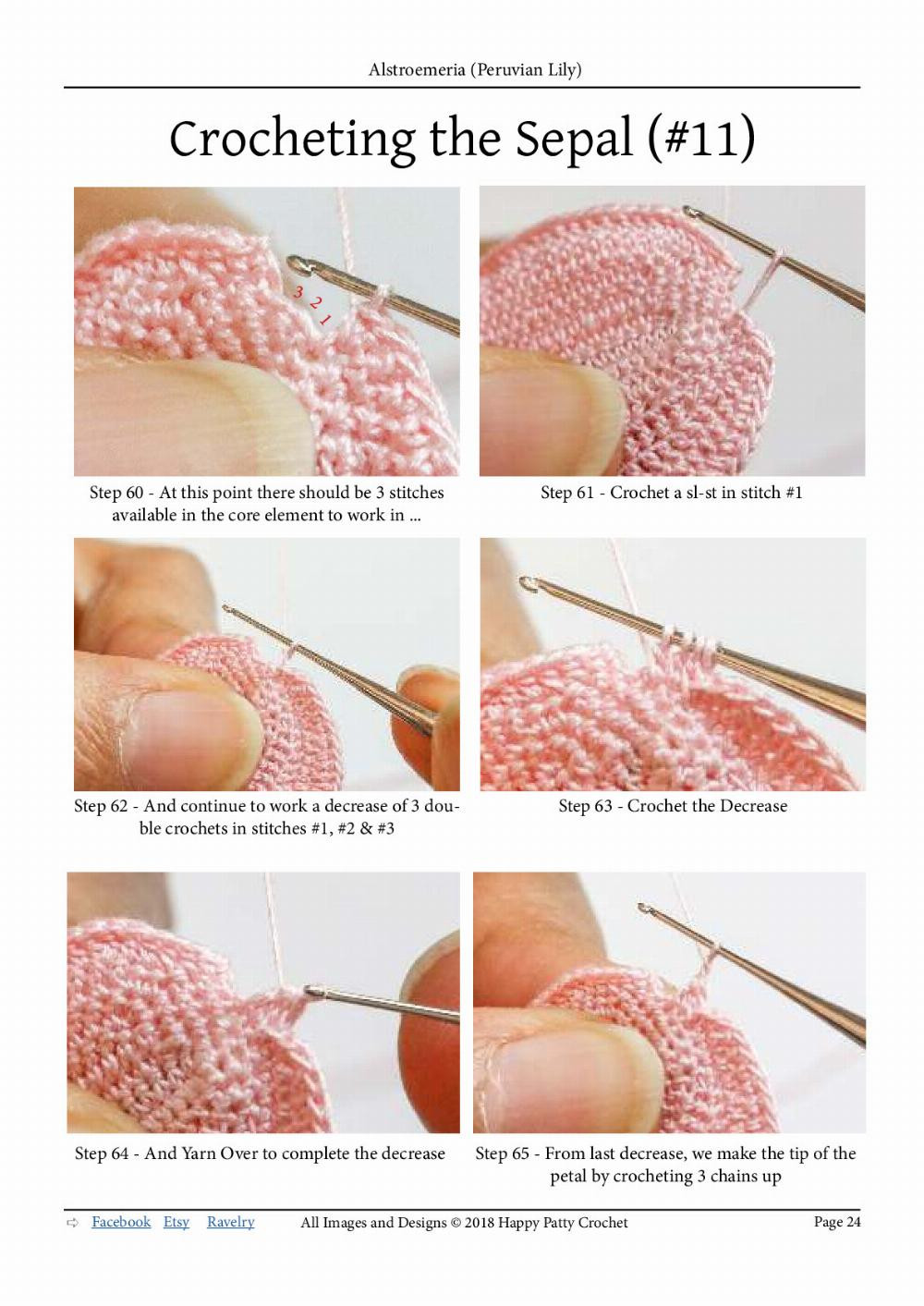 patterns & instructions alstroemeria crochet pattern