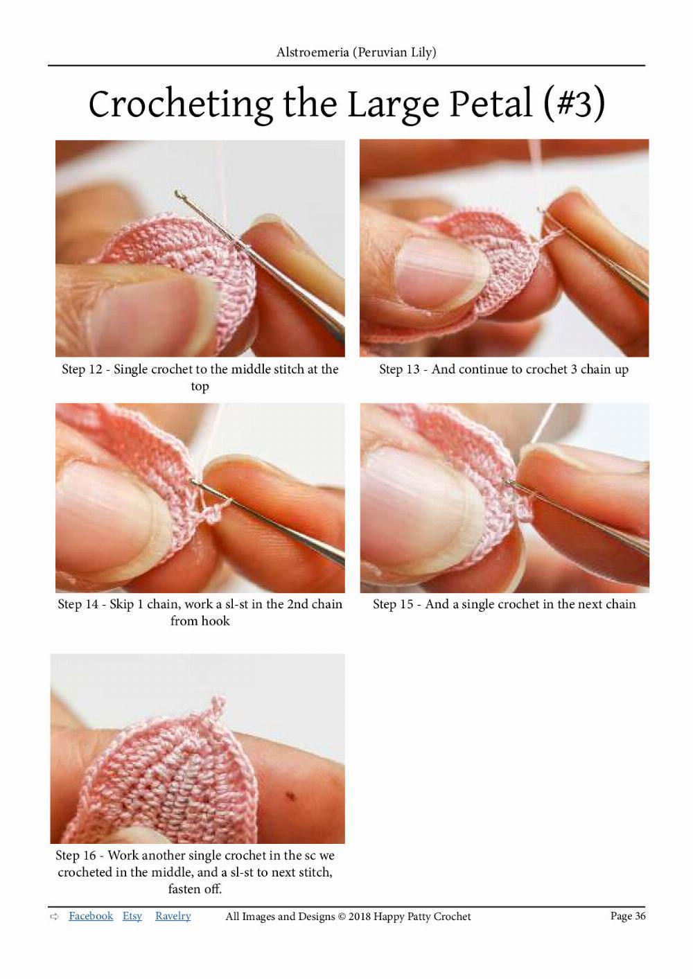 patterns & instructions alstroemeria crochet pattern