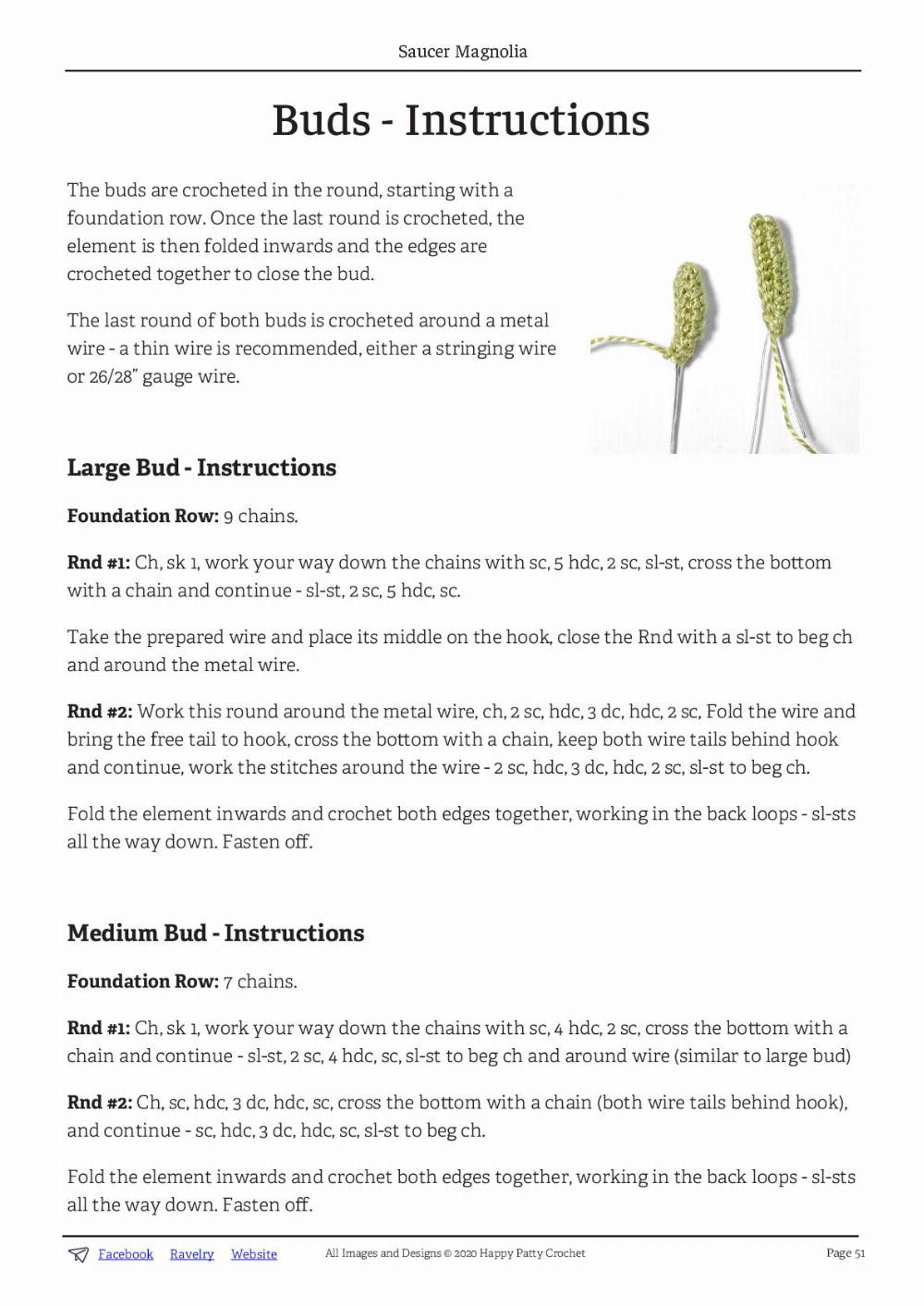 patterns & instructions saucer magnolia