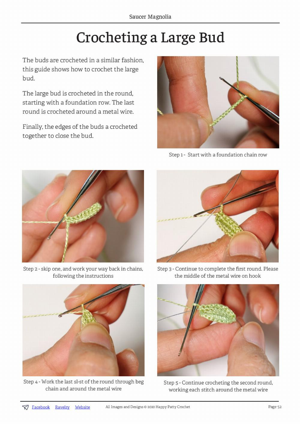 patterns & instructions saucer magnolia