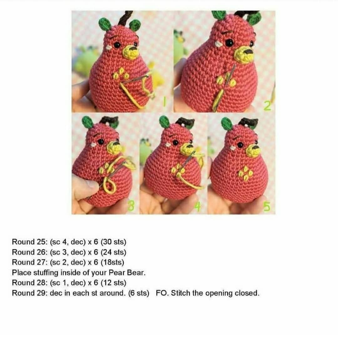 pear bear crochet pattern