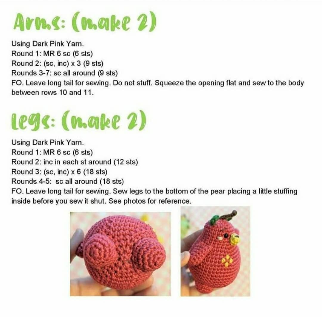 pear bear crochet pattern