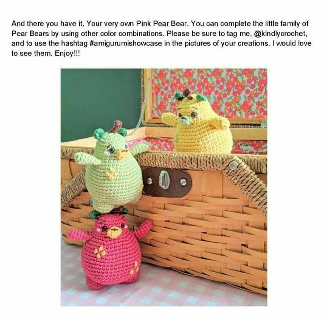 pear bear crochet pattern