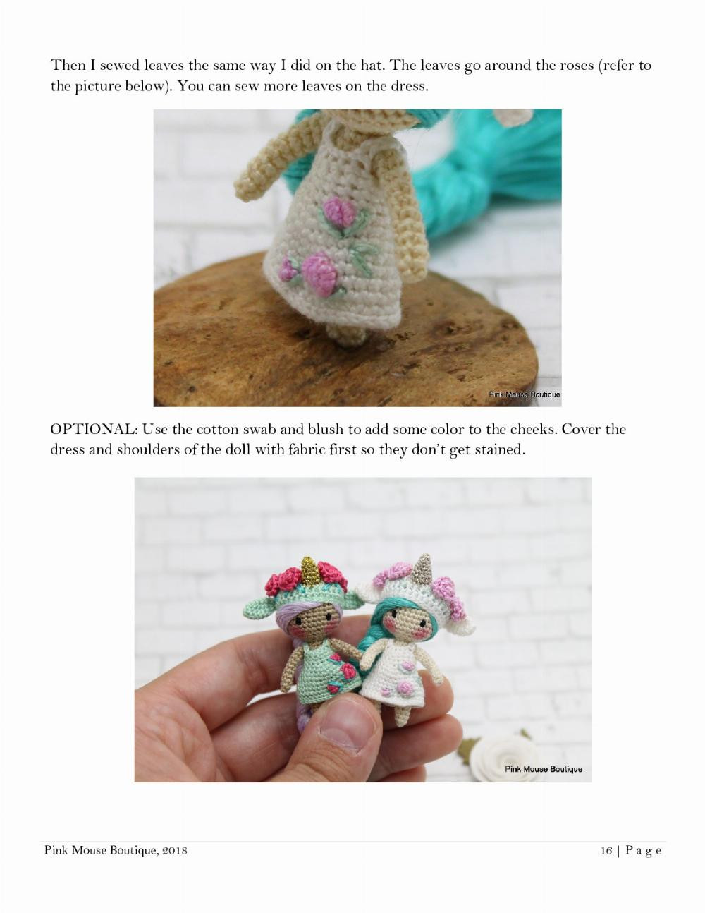 Pink Mouse Boutique Layna, the Magical Unicorn crochet pattern