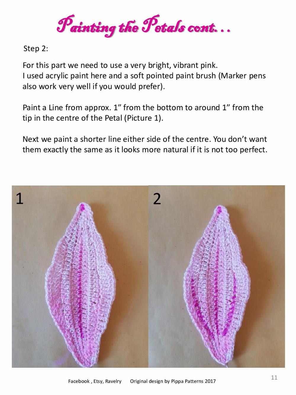 Pink Tiger Lily Pattern and instructions