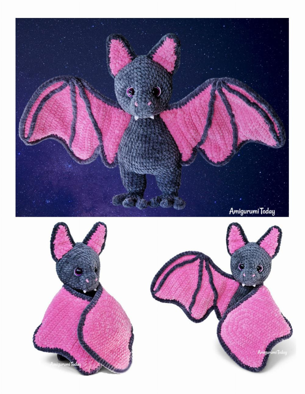 plush bat crochet pattern