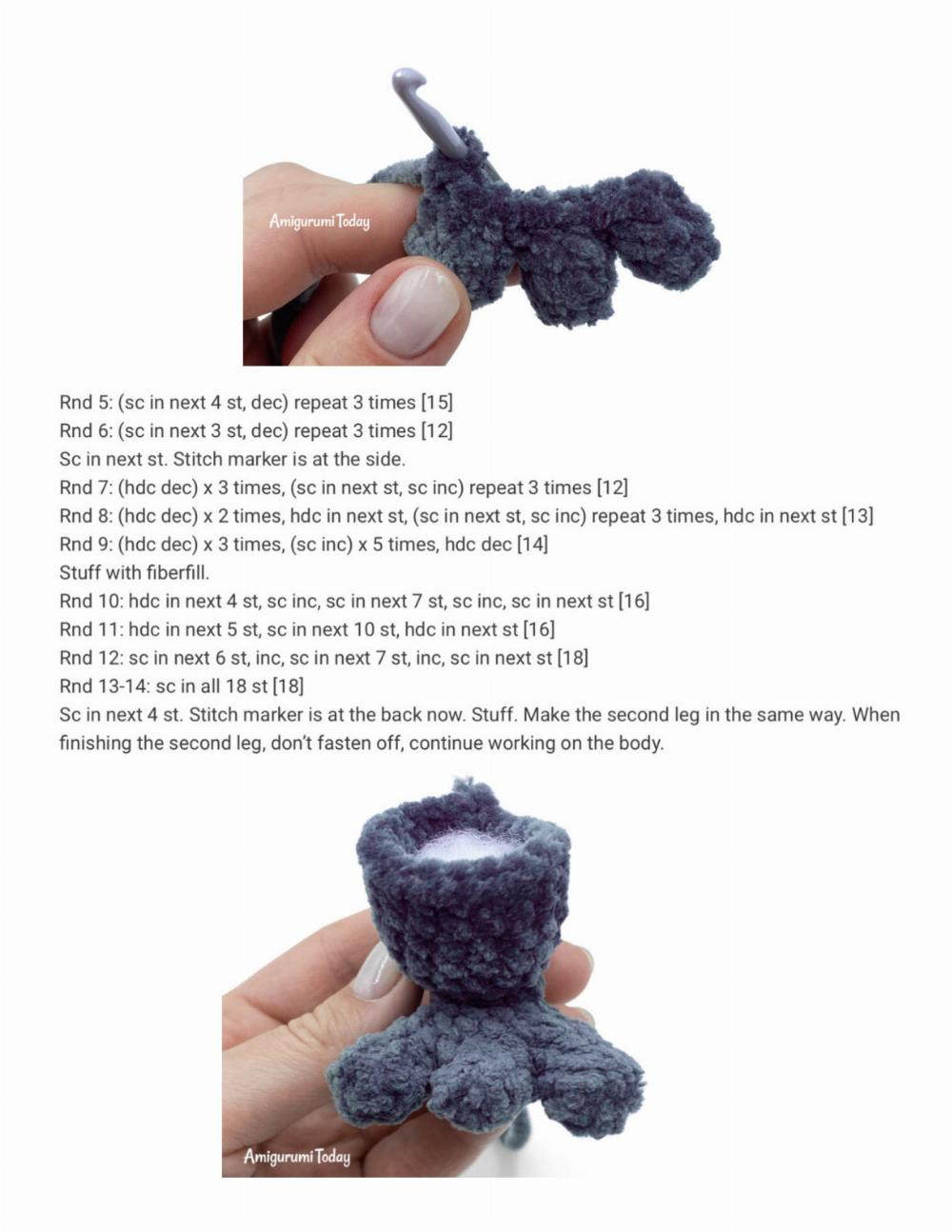 plush bat crochet pattern