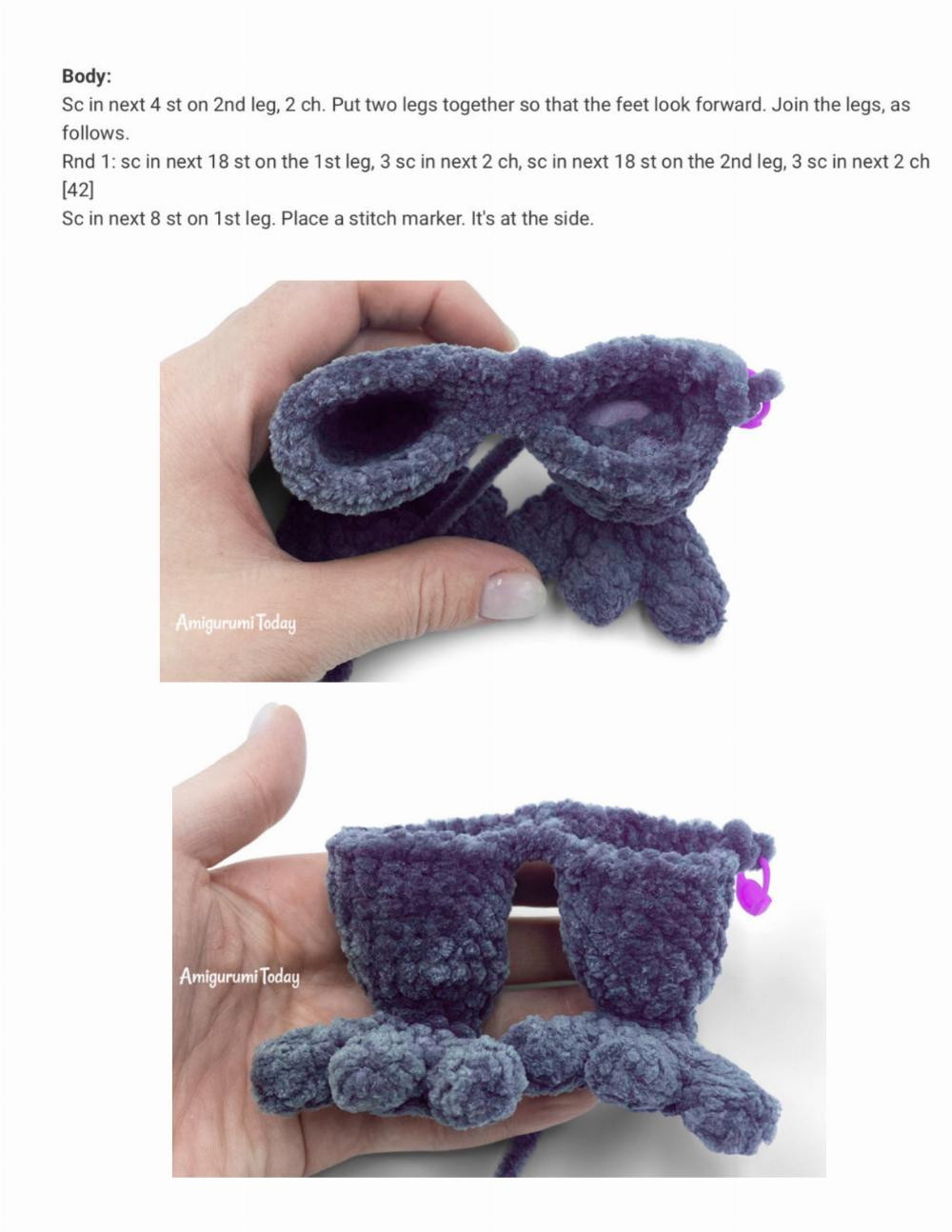 plush bat crochet pattern