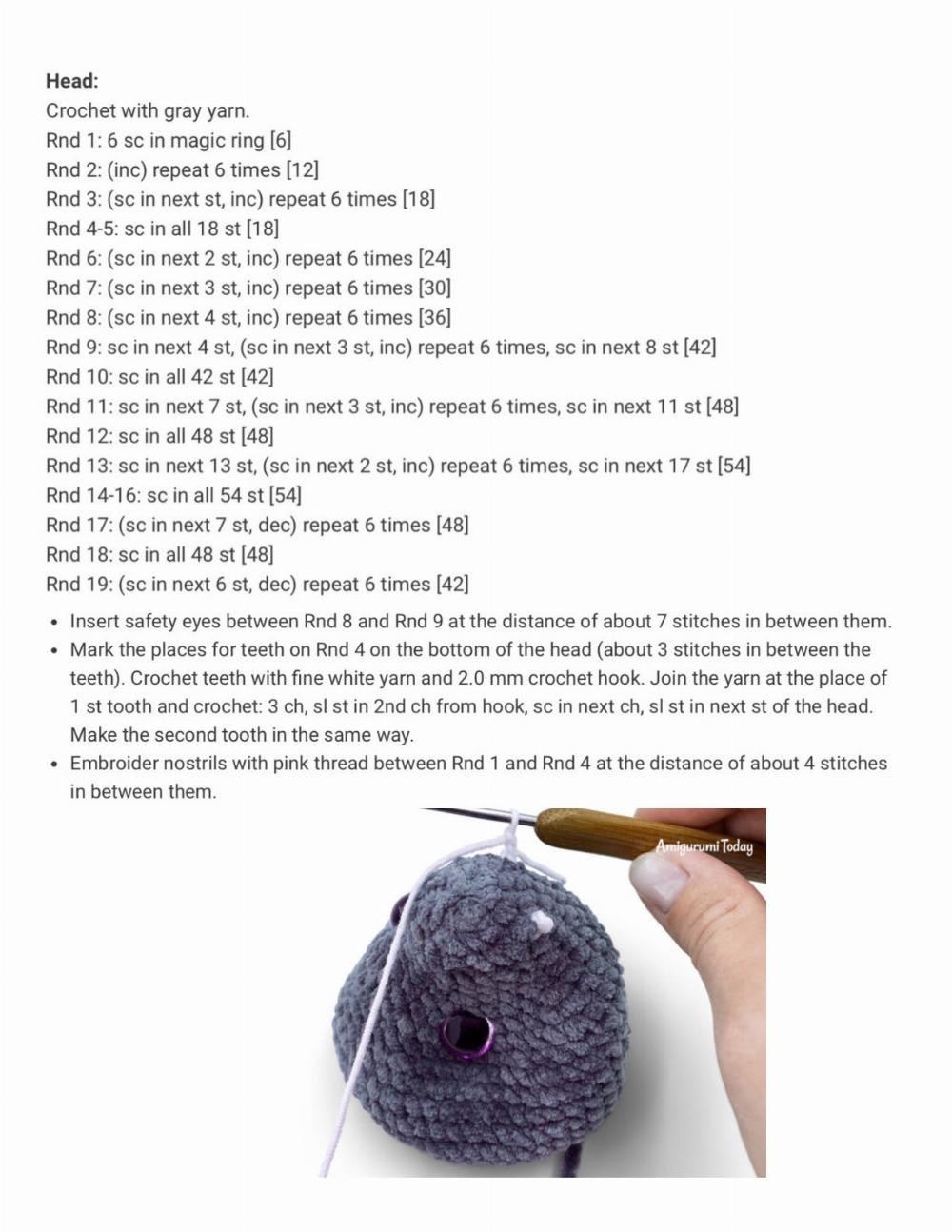 plush bat crochet pattern