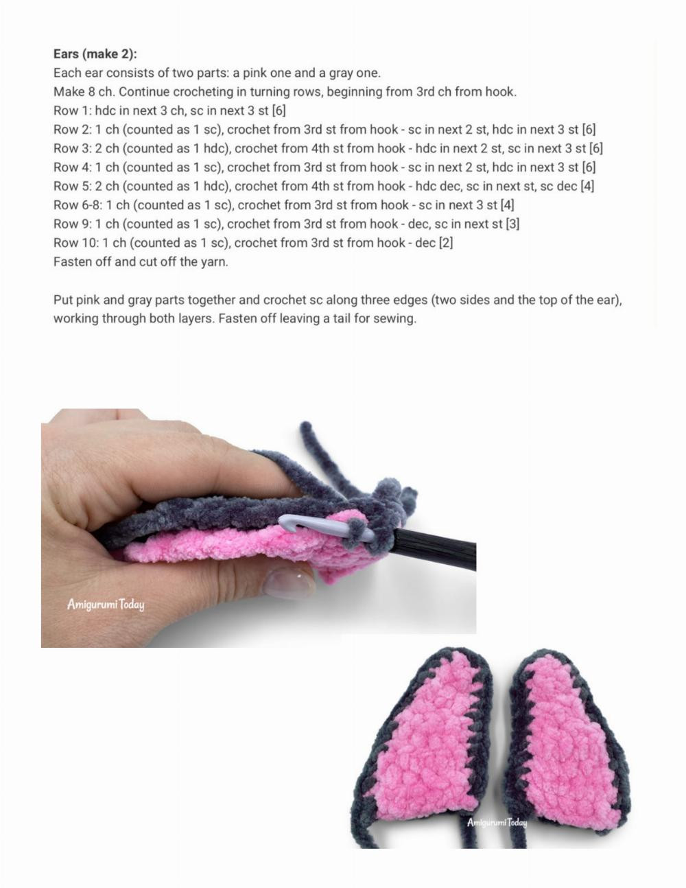 plush bat crochet pattern