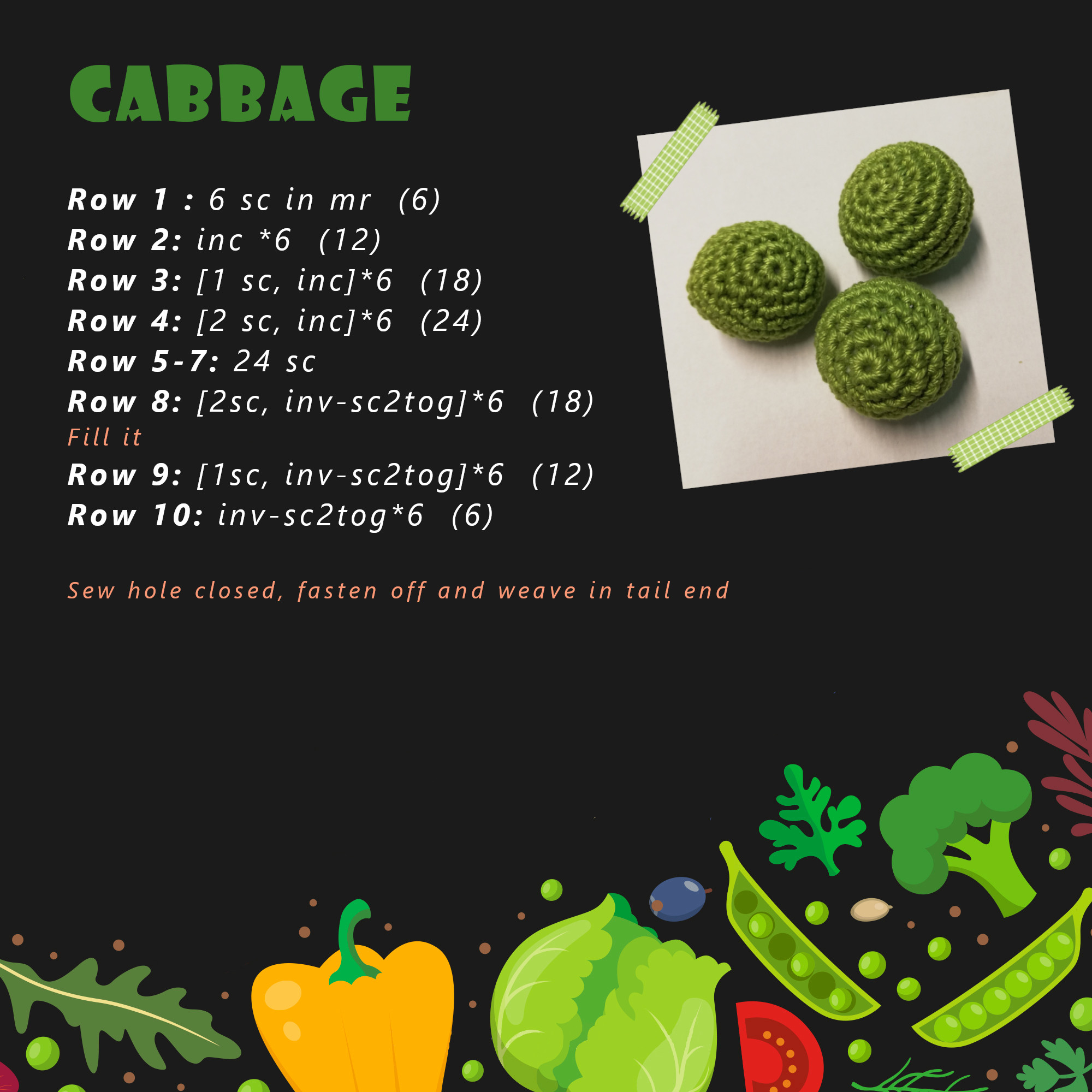 poppy crochet design free pattern cabbage