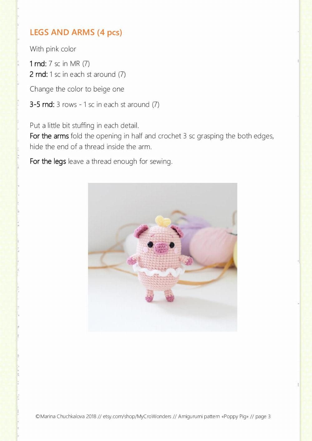 poppy pig FREE Amigurumi Pattern