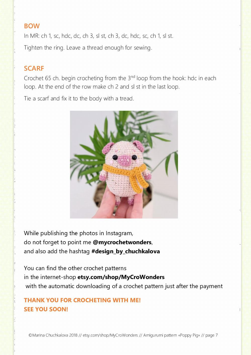 poppy pig FREE Amigurumi Pattern