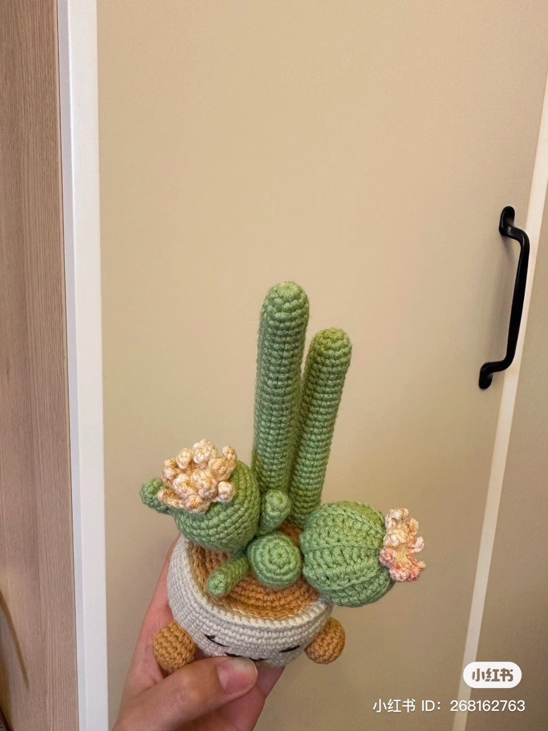 Potted cactus crochet pattern (five strands)