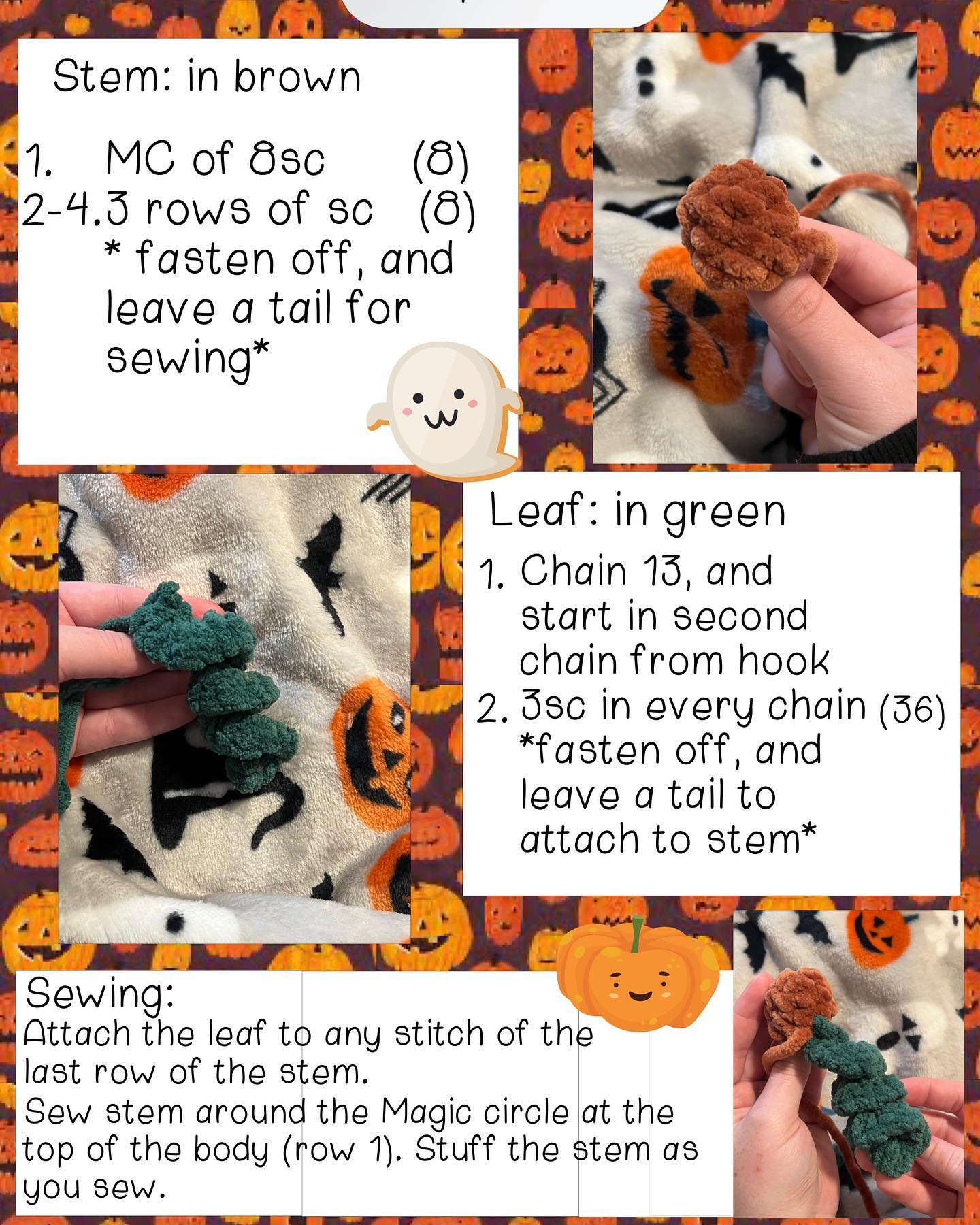 pumpkin ghost mod crochet pattern