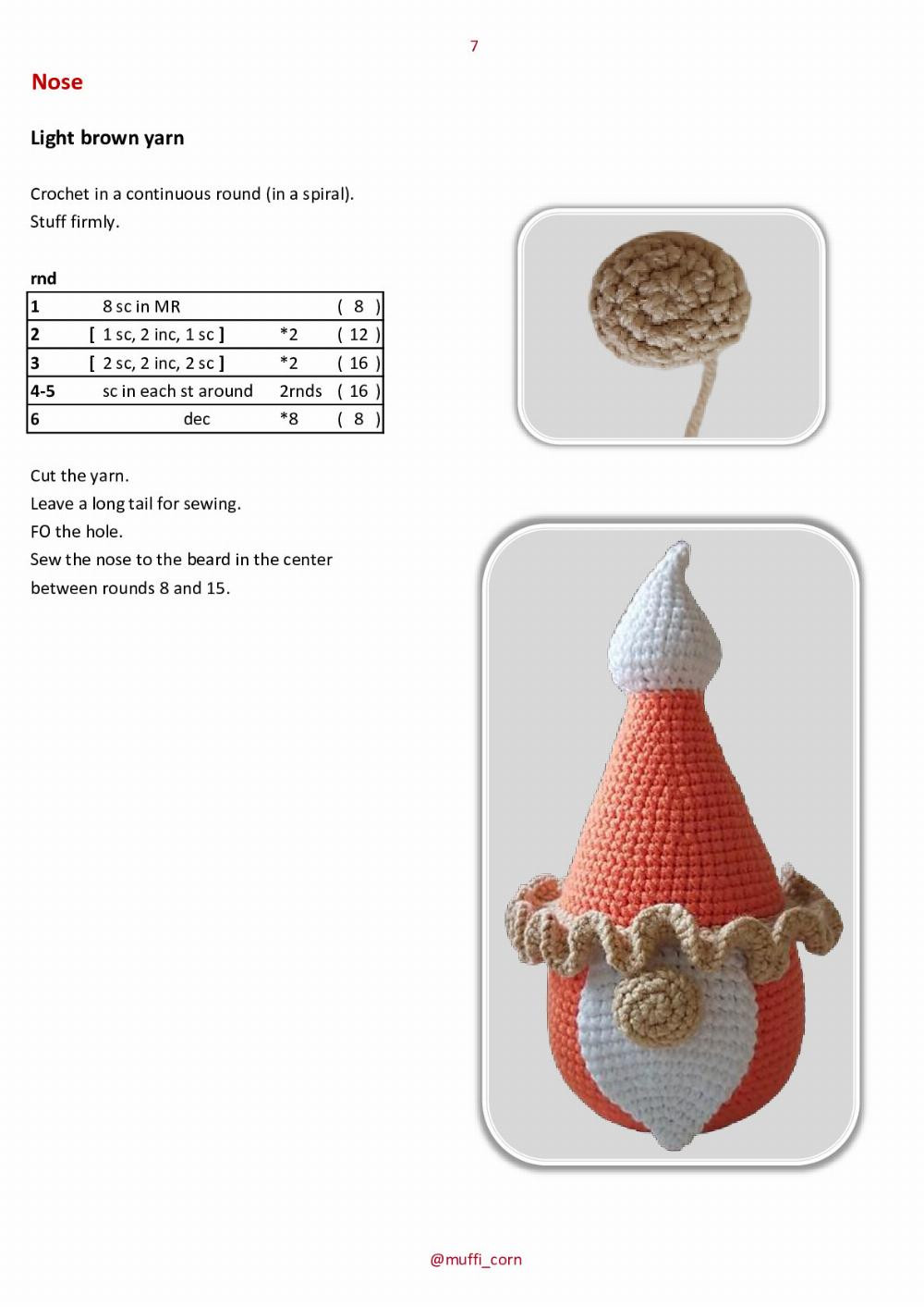 Pumpkin Pie Gnome crochet pattern