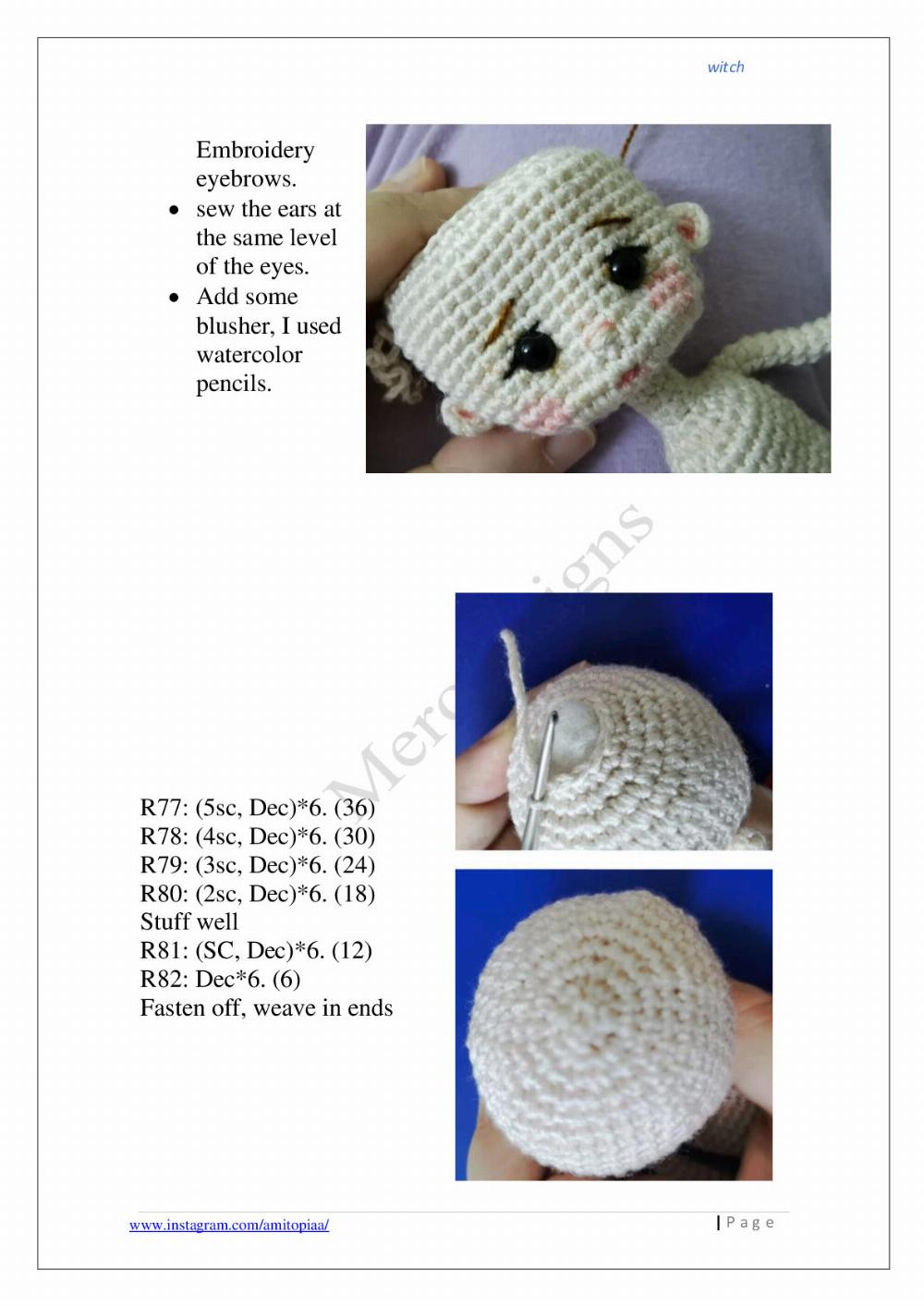 Pumpkin witch crochet pattern