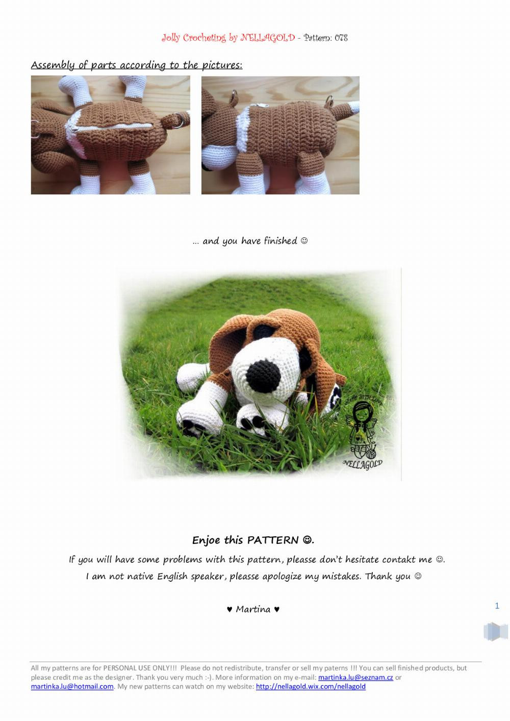 Puppy 2 in 1 crochet pattern