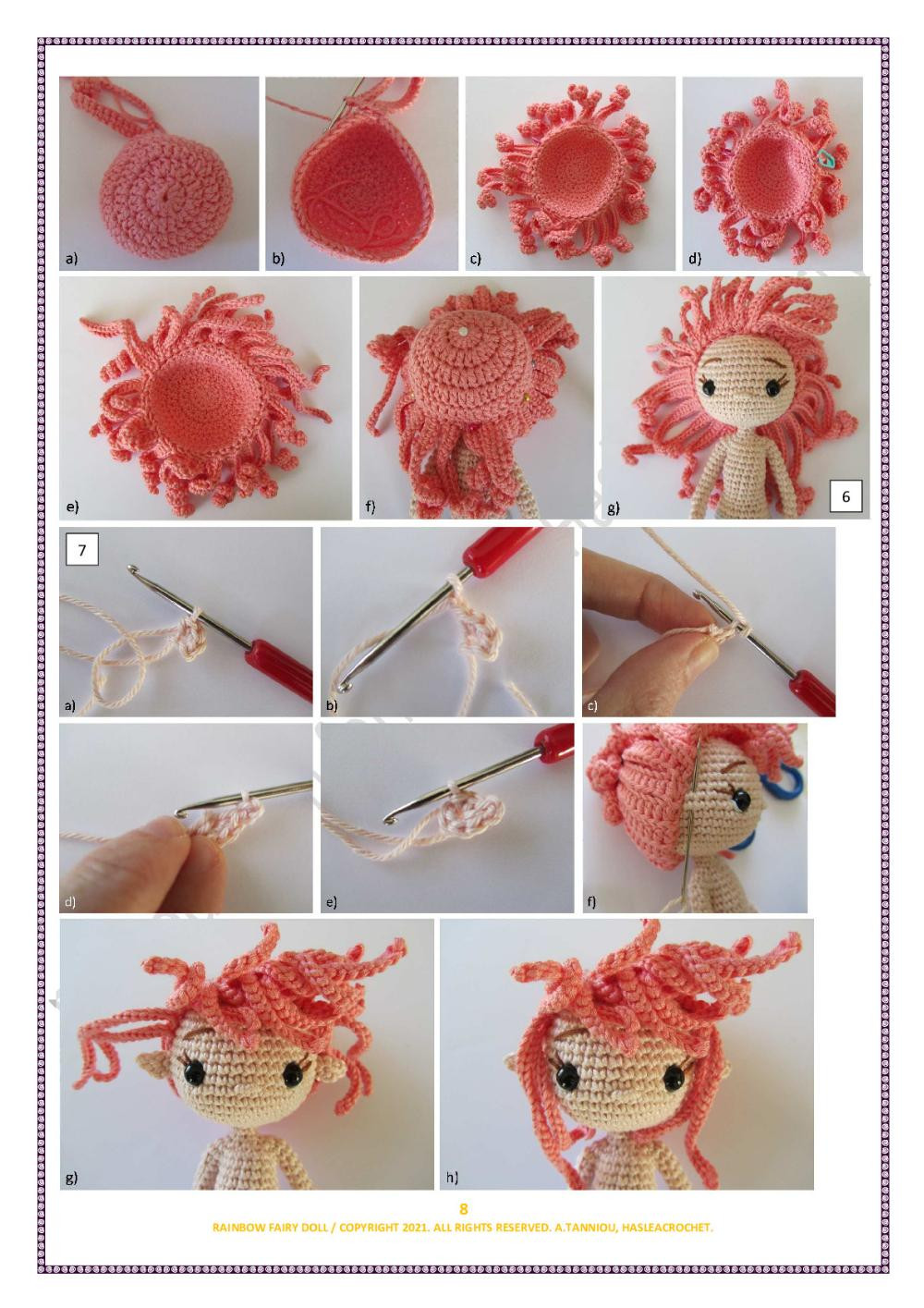 Rainbow Fairy/Elf crochet doll Pattern