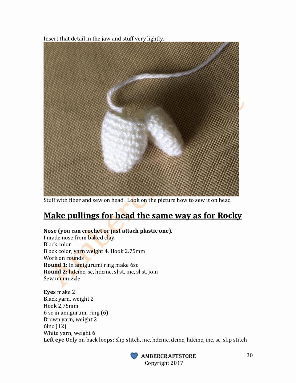 Rocky crochet Pattern