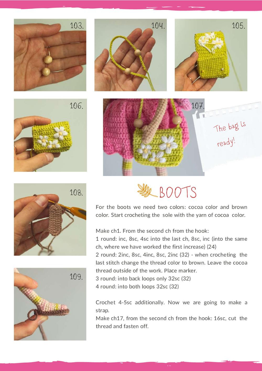 ROSY, THE FLOWER FAIRY Crochet toy pattern