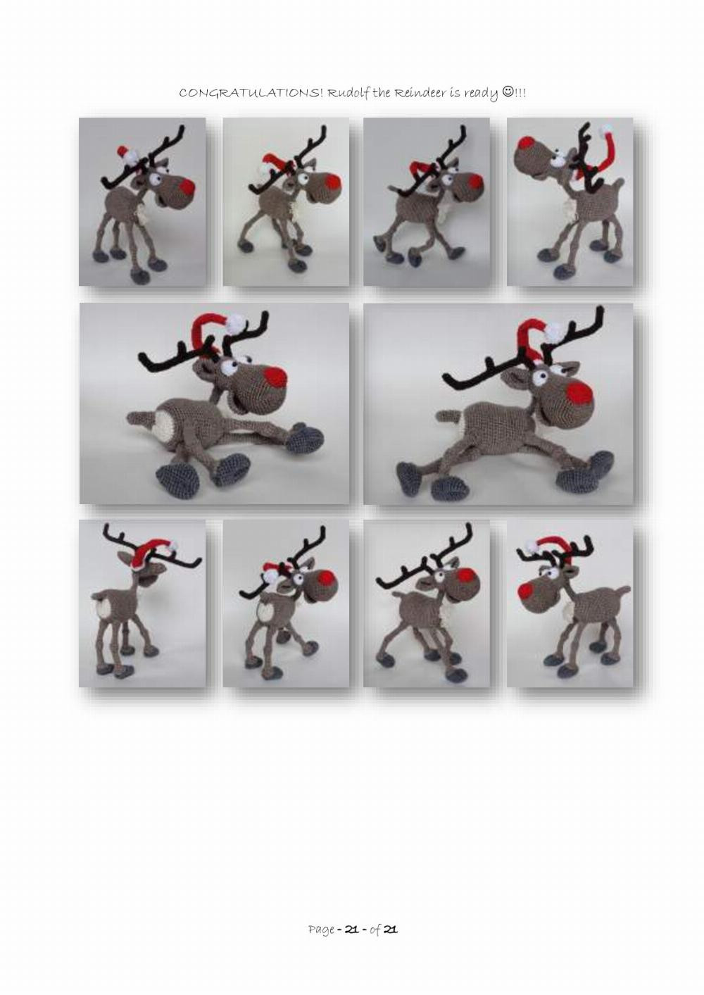 Rudolf the Reindeer crochet pattern