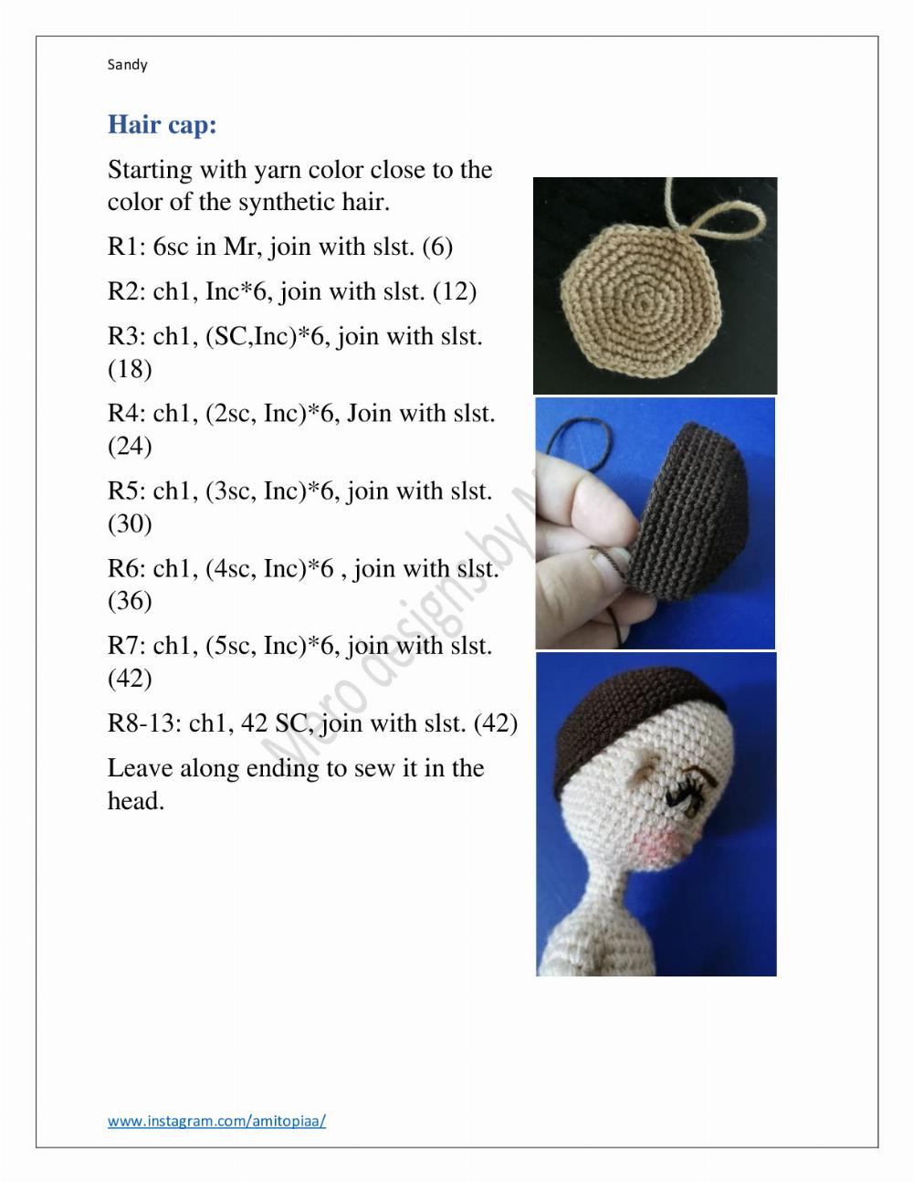 Sandy SANDY crochet pattern