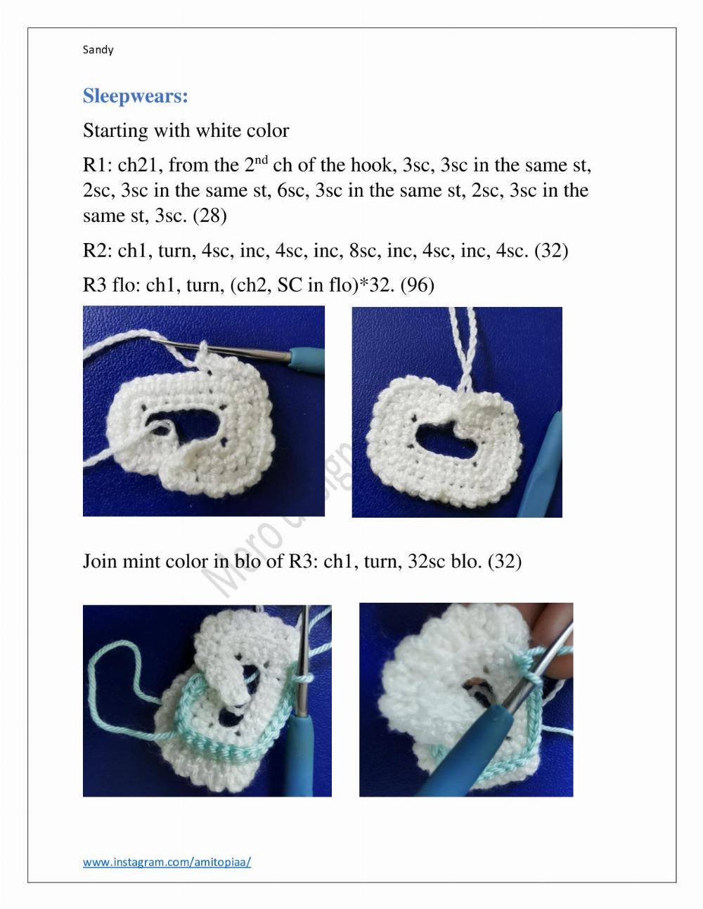 Sandy SANDY crochet pattern