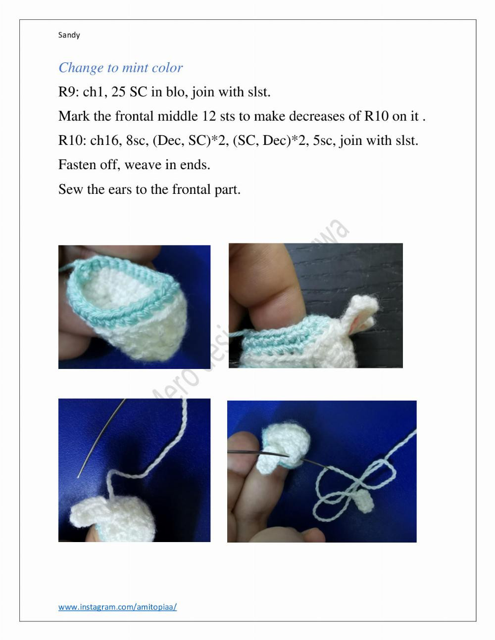 Sandy SANDY crochet pattern