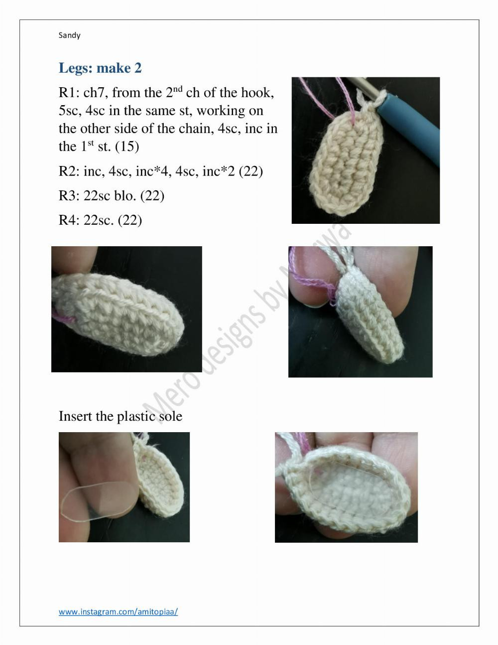 Sandy SANDY crochet pattern