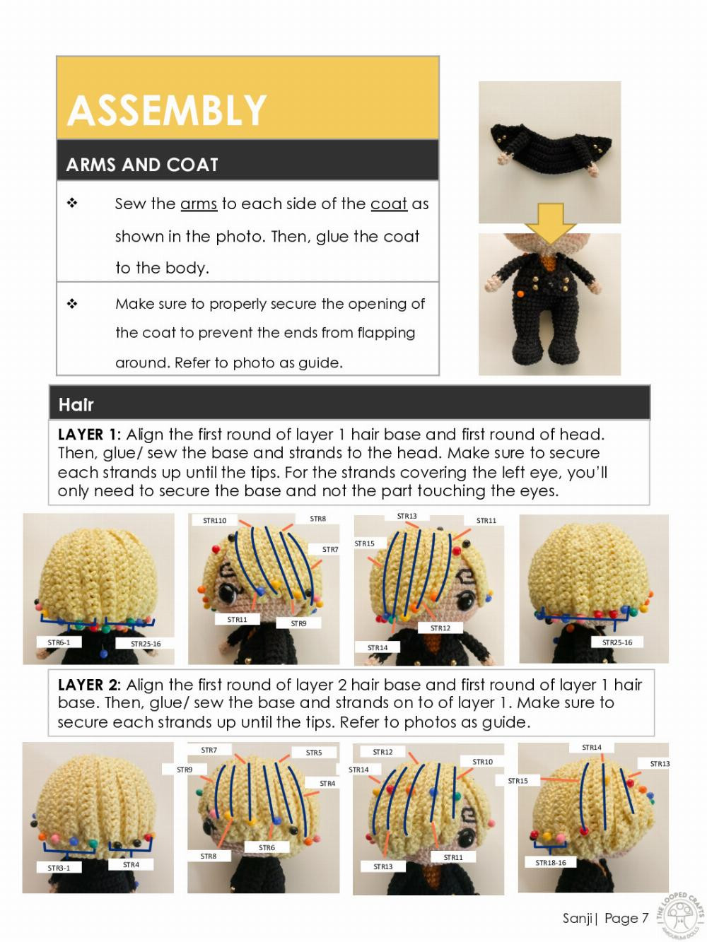 SANJI minigurumi crochet pattern