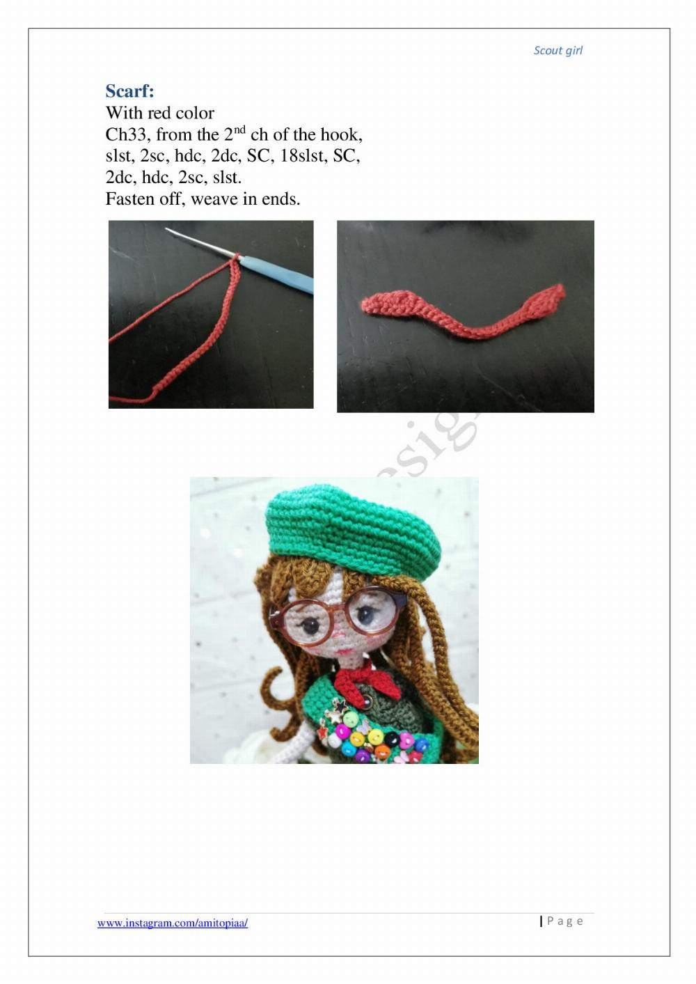 Scout girl crochet pattern