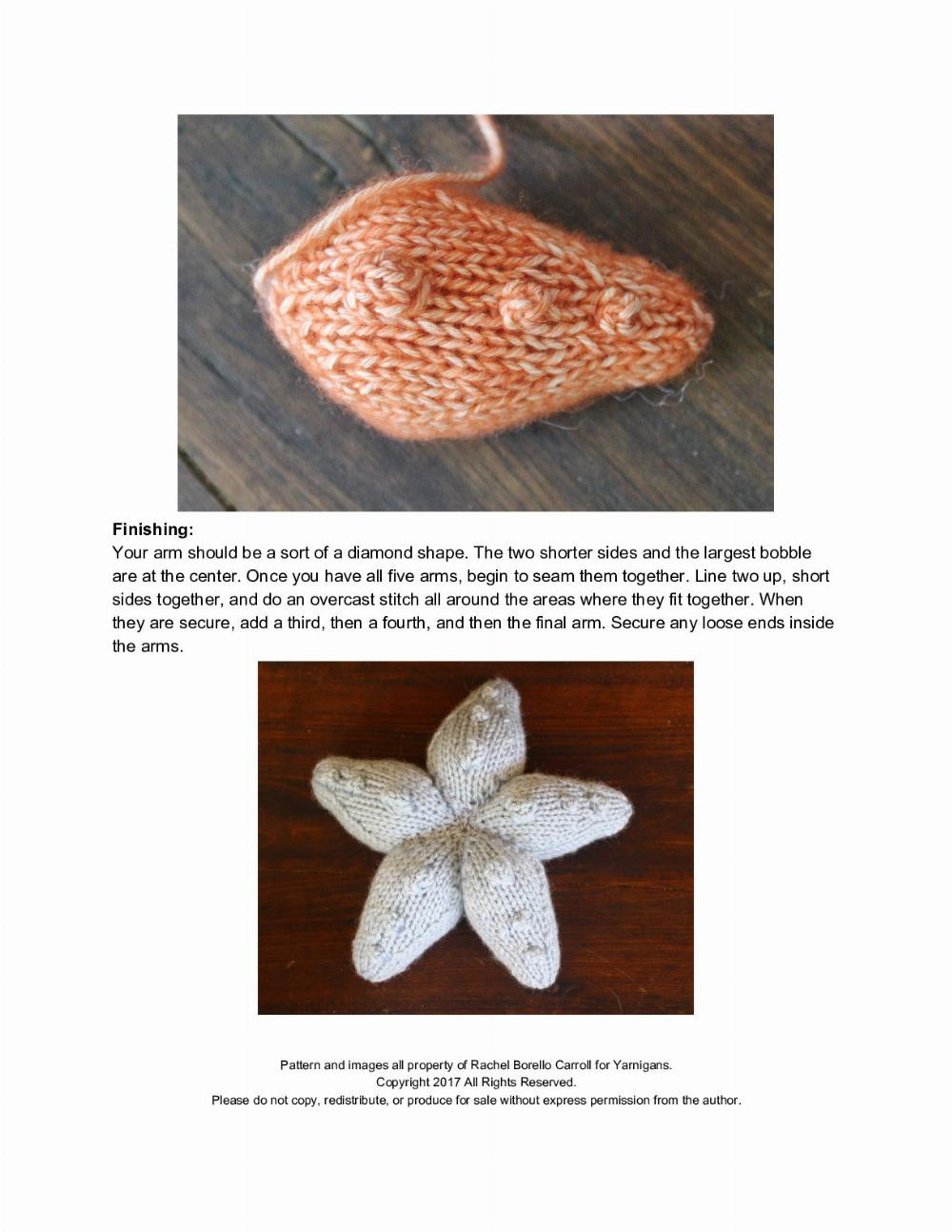 Sea Star A knitting pattern
