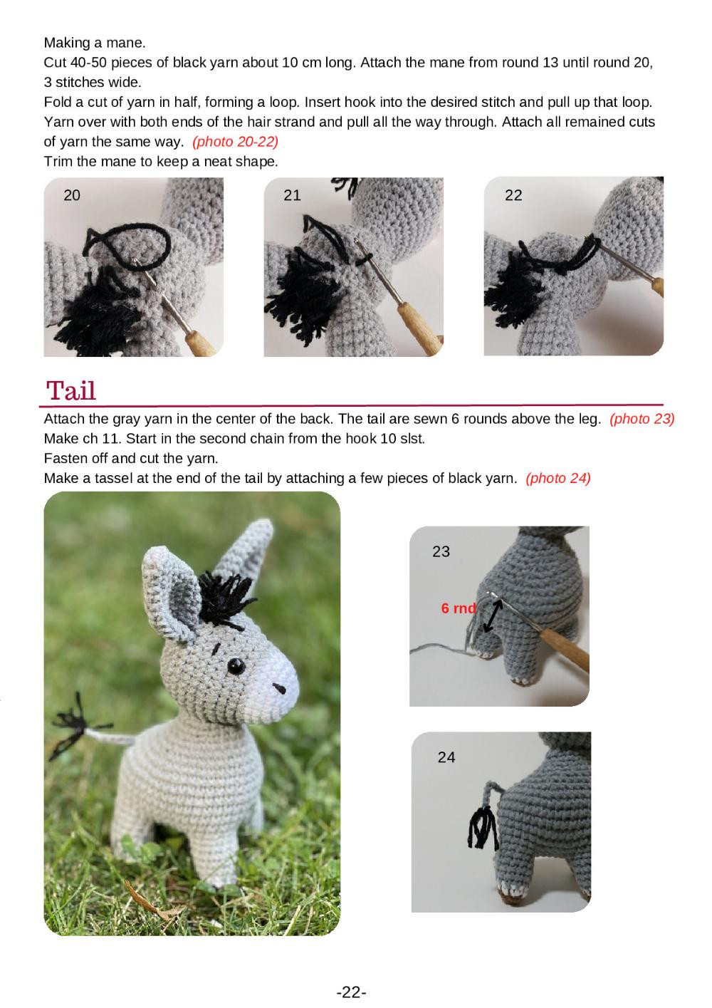 Shepherd, bull and donkey Crochet pattern