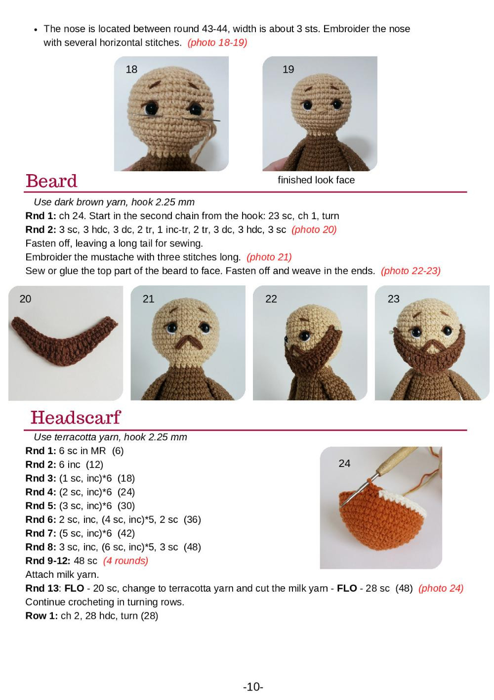 Shepherd, bull and donkey Crochet pattern