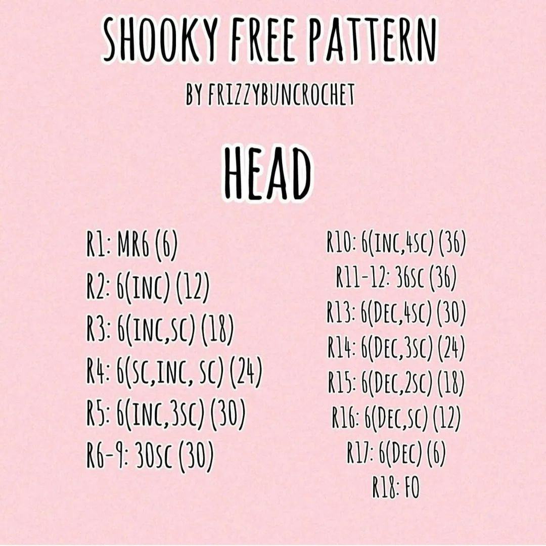 shooky free pattern