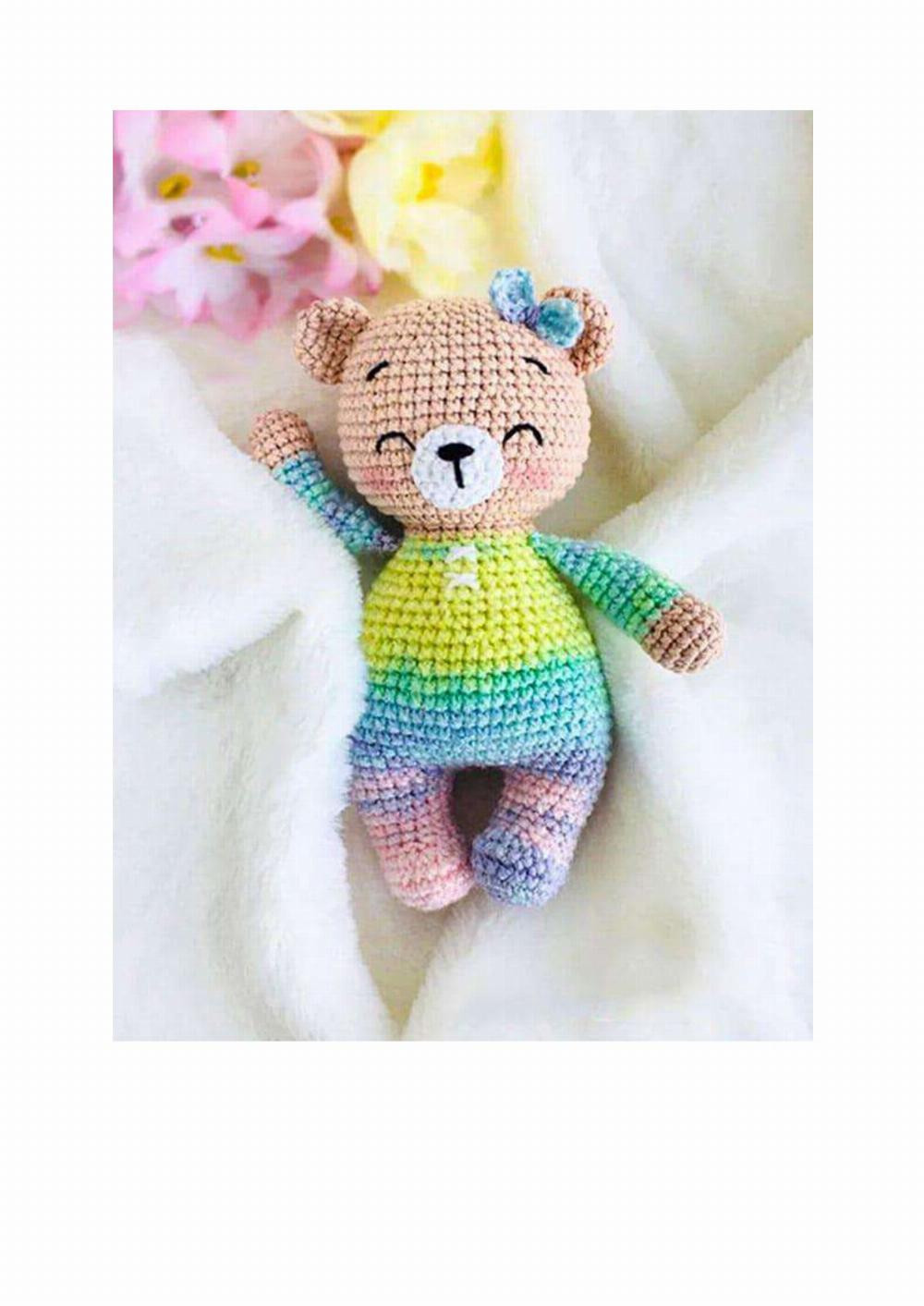 Sleepy Baby Crochet Bear PDF Amigurumi Free Pattern