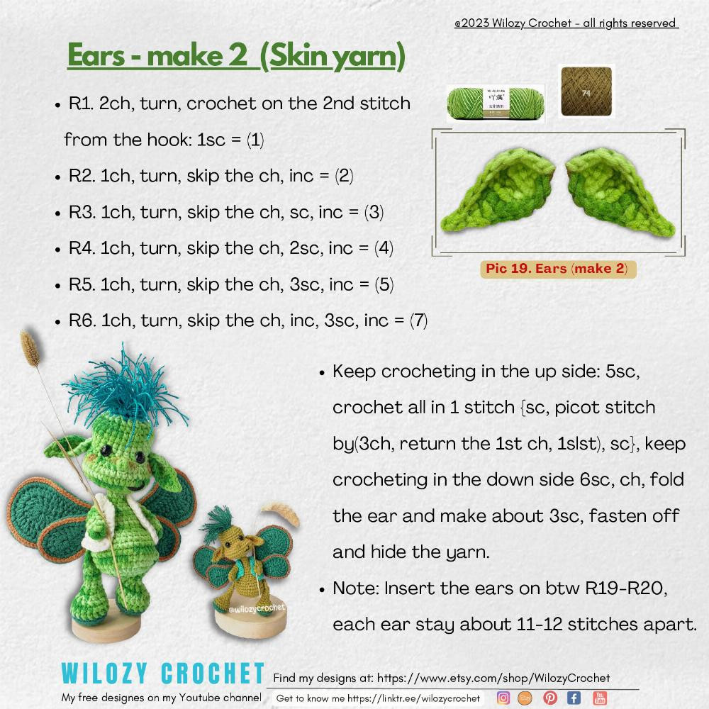 Smiley,THE gRASS gOBLIN Free tutorial on Wilozy crochet