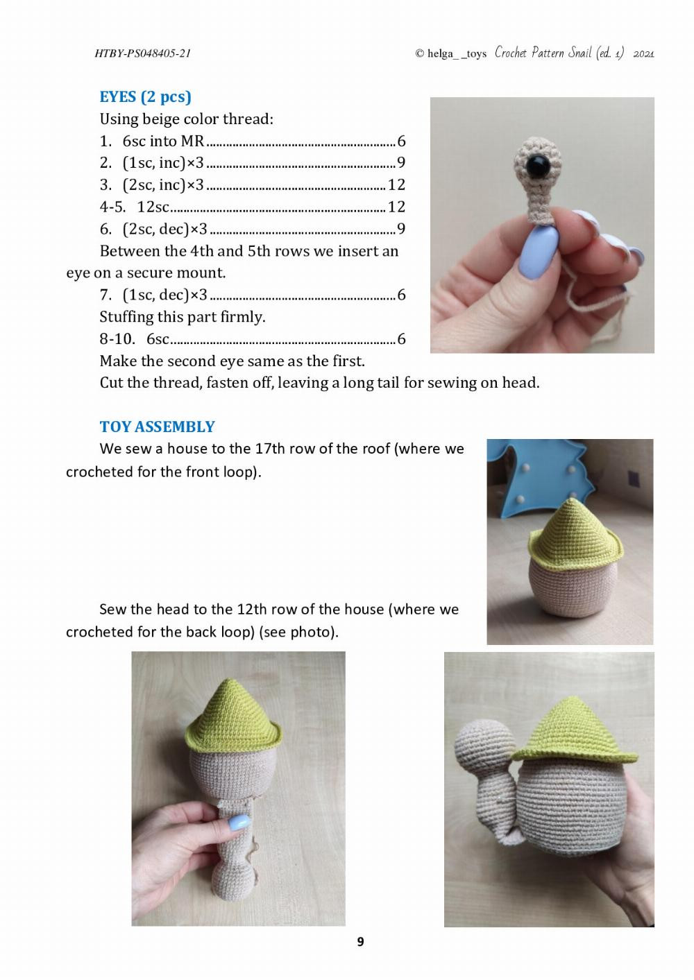 Snail house Crochet Pattern